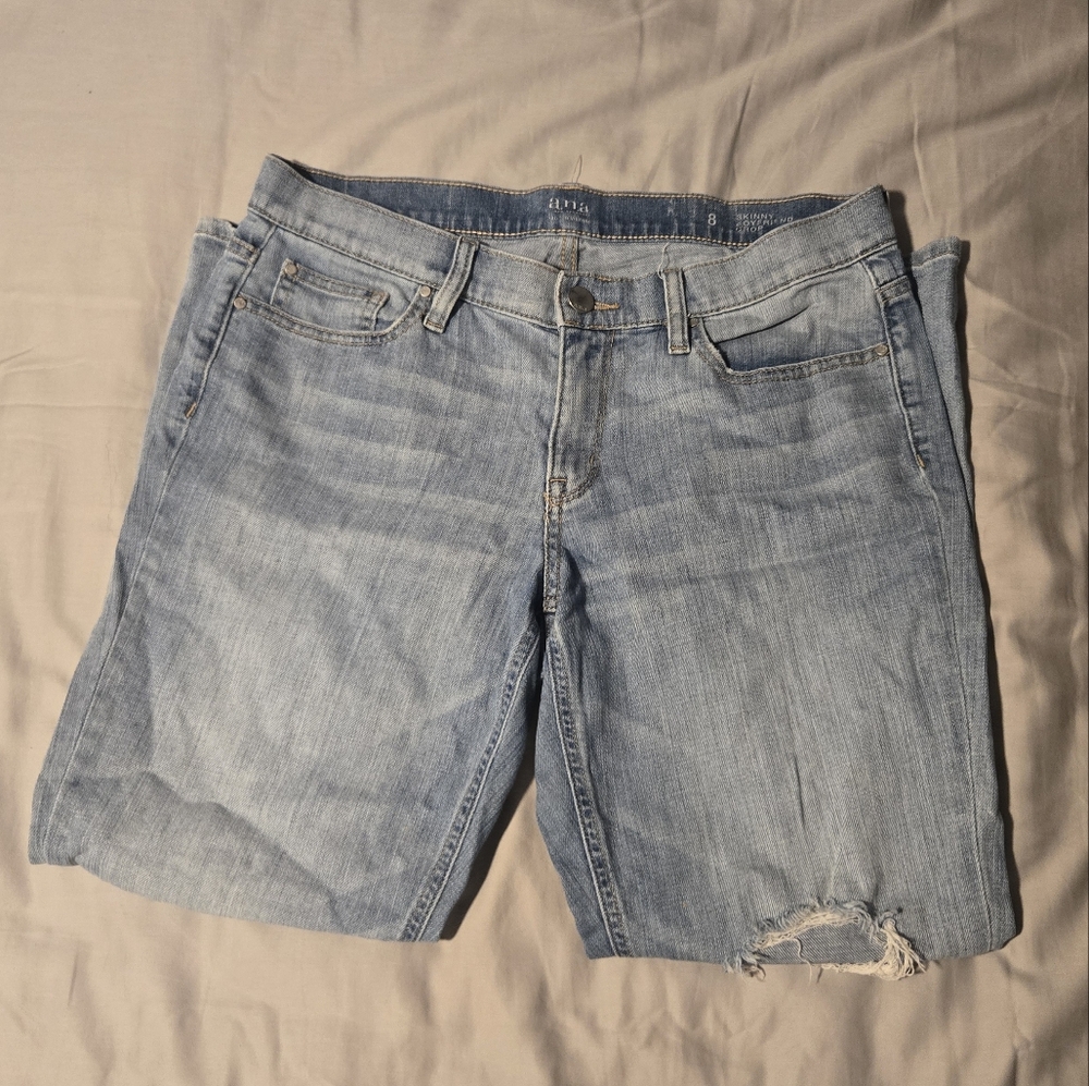 a.n.a Light Blue Distressed Women's Jeans